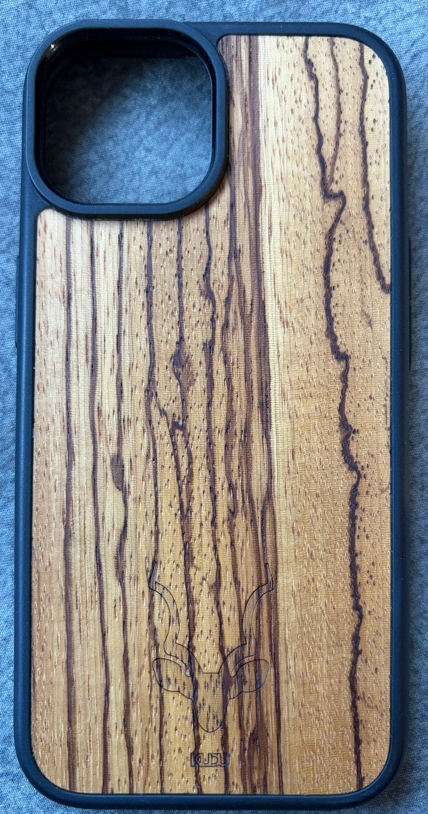 Kudu Houten Telefoonhoesje voor iPhone 15, Telecommunicatie, IPhone 15, Overige merken, Bruin, Nieuw