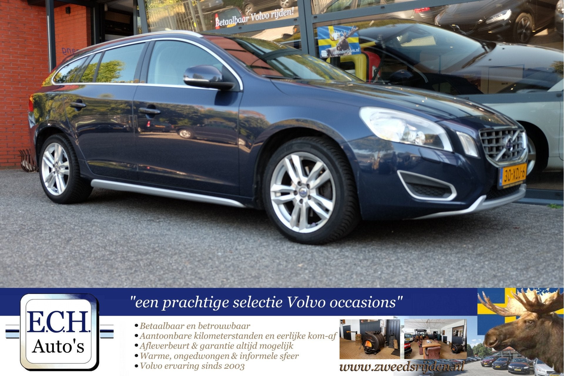 Volvo V60 T3 150 pk Summum, Leer, Navi, PDC (bj 2012), Auto's, Voorwielaandrijving, Gebruikt, Huisgarantie, 4 cilinders