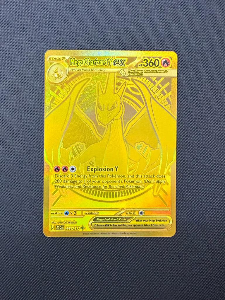 Mega Charizard Y ex 294 - Ascended Heroes - Pokemon, Ophalen of Verzenden, Zo goed als nieuw, Losse kaart