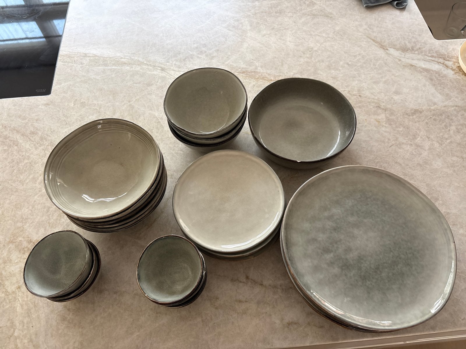 Servies Xenos Toscane - 6 grote, 6 kleine borden, kommen, sc, Ophalen, Gebruikt, Overige merken, Compleet servies