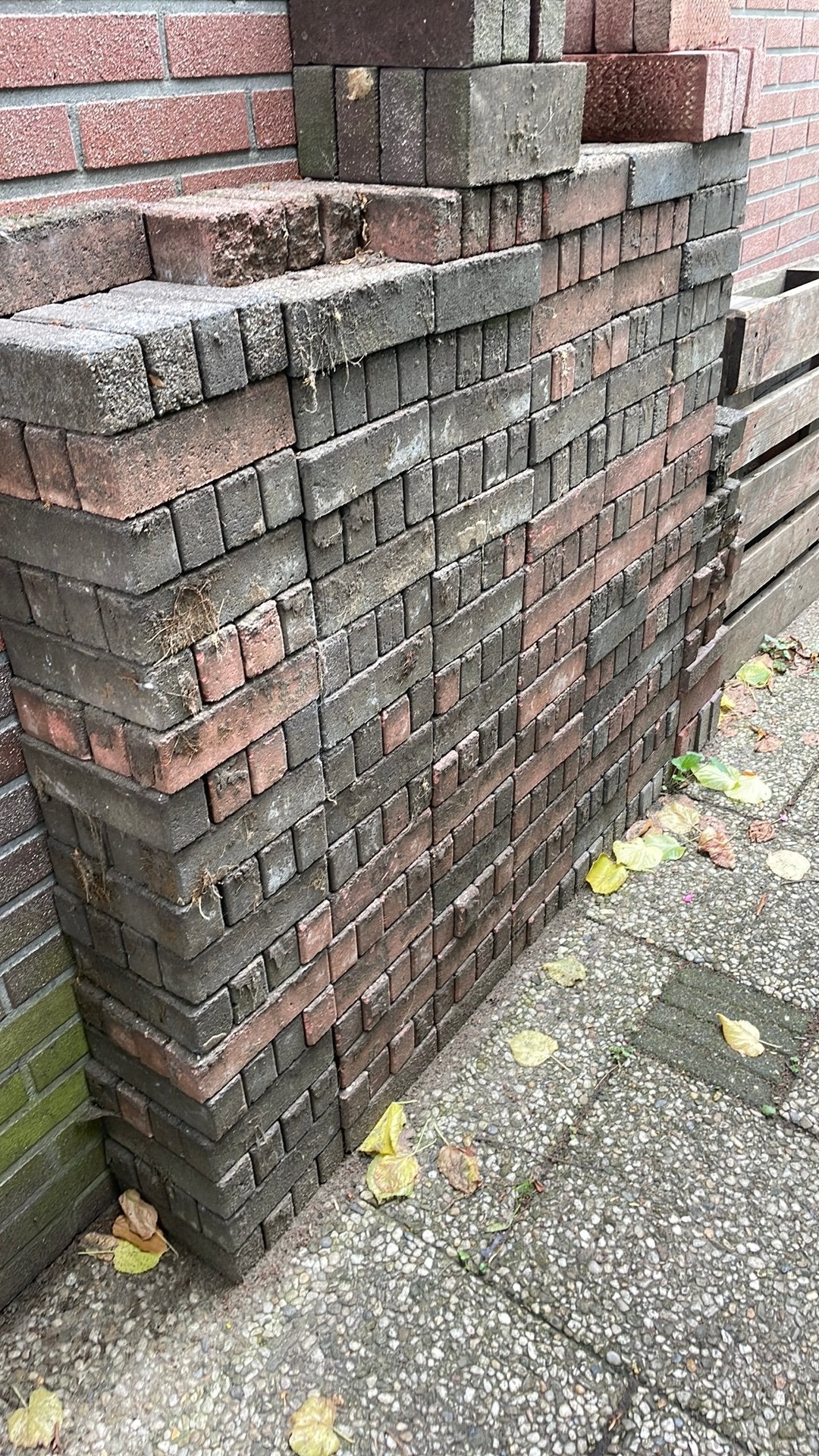 Beton klinkers 2 kleurig 20x5x6 cm. Ca. 500 stuks ., Ophalen, Zo goed als nieuw, Beton, Klinkers