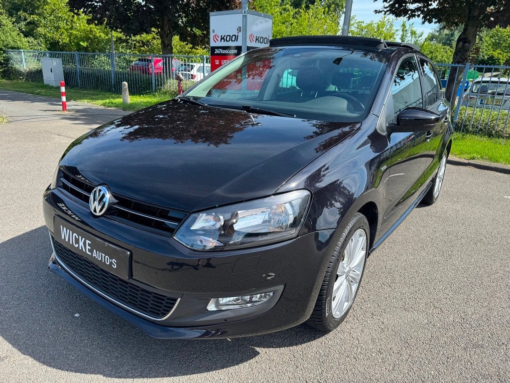 Volkswagen Polo 1.2 TSI 105 Pk 6Bak Panorama Clima Stoelv., Voorwielaandrijving, Euro 5, Zwart, Zwart