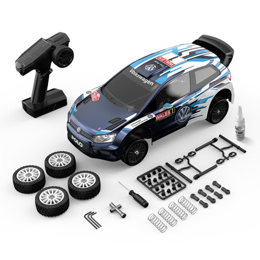 4x4 Volkswagen Polo WRC drift gyro geheel incl accu en lader, Schaal 1:14, Nieuw, Auto onroad, RTR (Ready to Run)