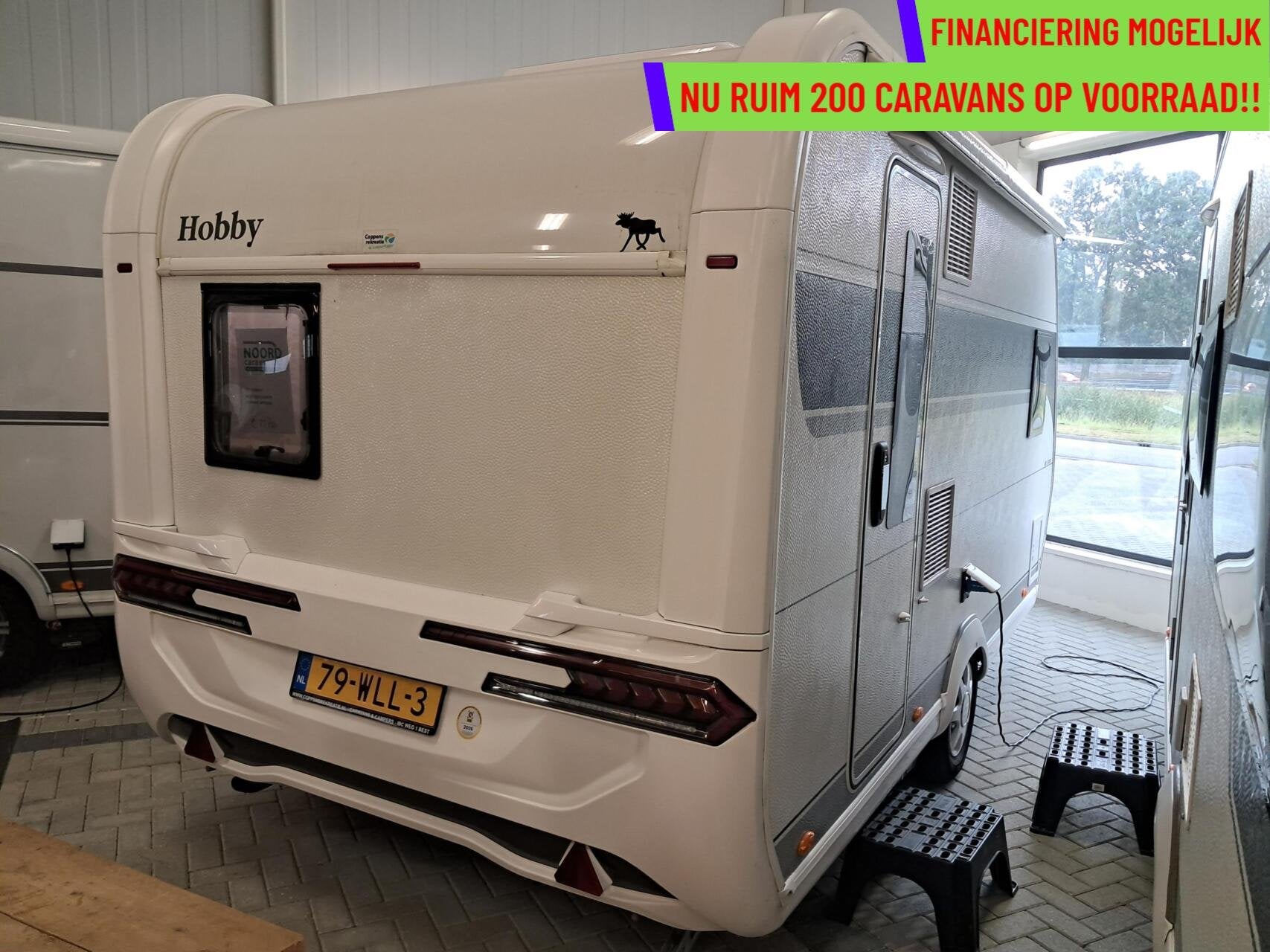 Hobby 400 SFE de luxe VOORTENT + ZAKLUIFEL + MOVER +FRANSBED, Caravans en Kamperen, Caravans, Mover, Hobby, Bedrijf, 5 tot 6 meter