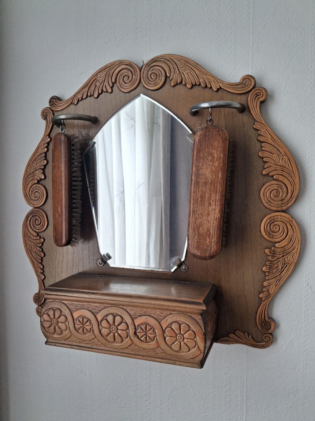 art deco/Halspiegel, Antiek en Kunst, Ophalen of Verzenden