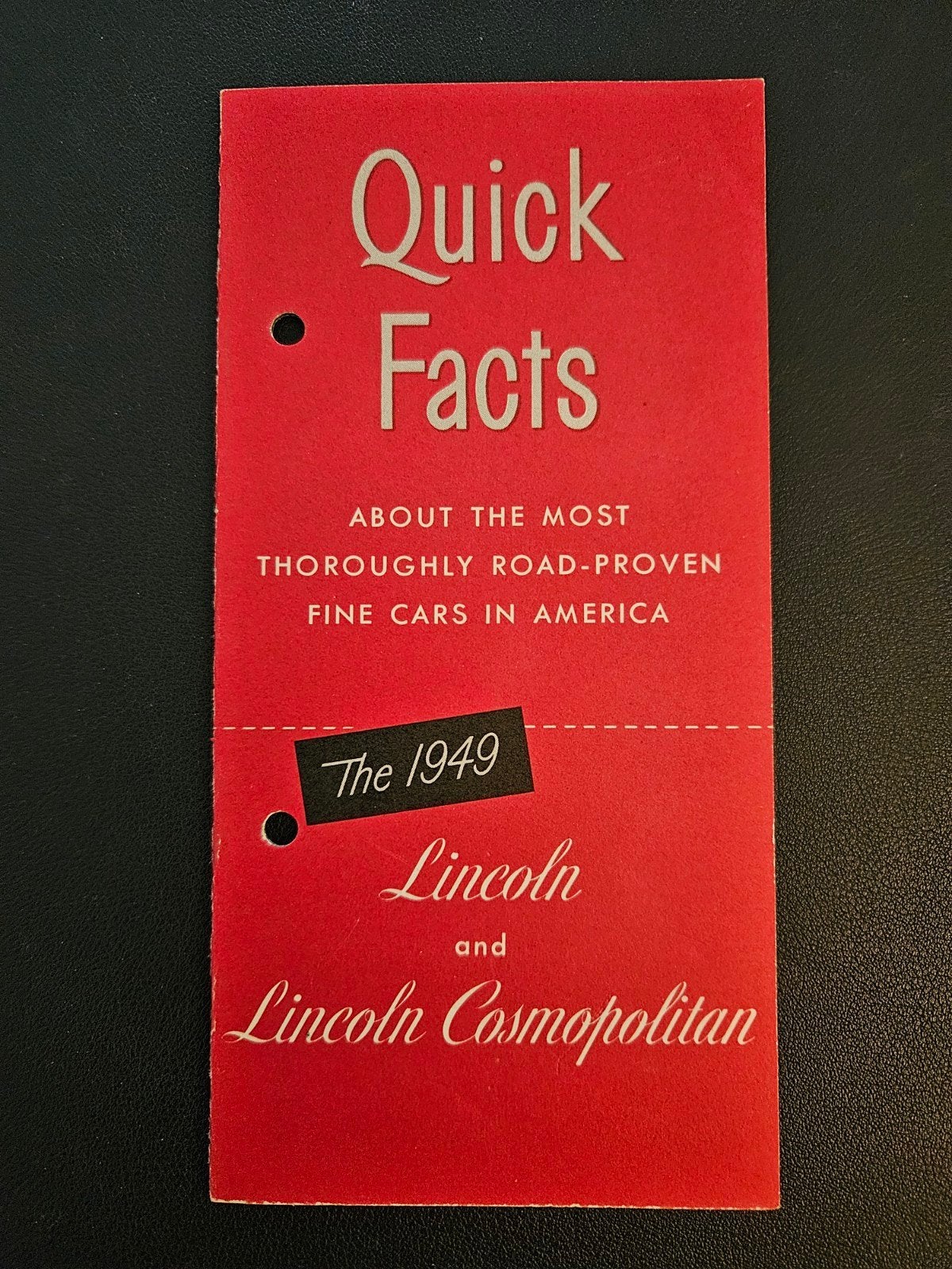 Brochure Lincoln 1949 USA, Ophalen of Verzenden, Zo goed als nieuw, Overige merken