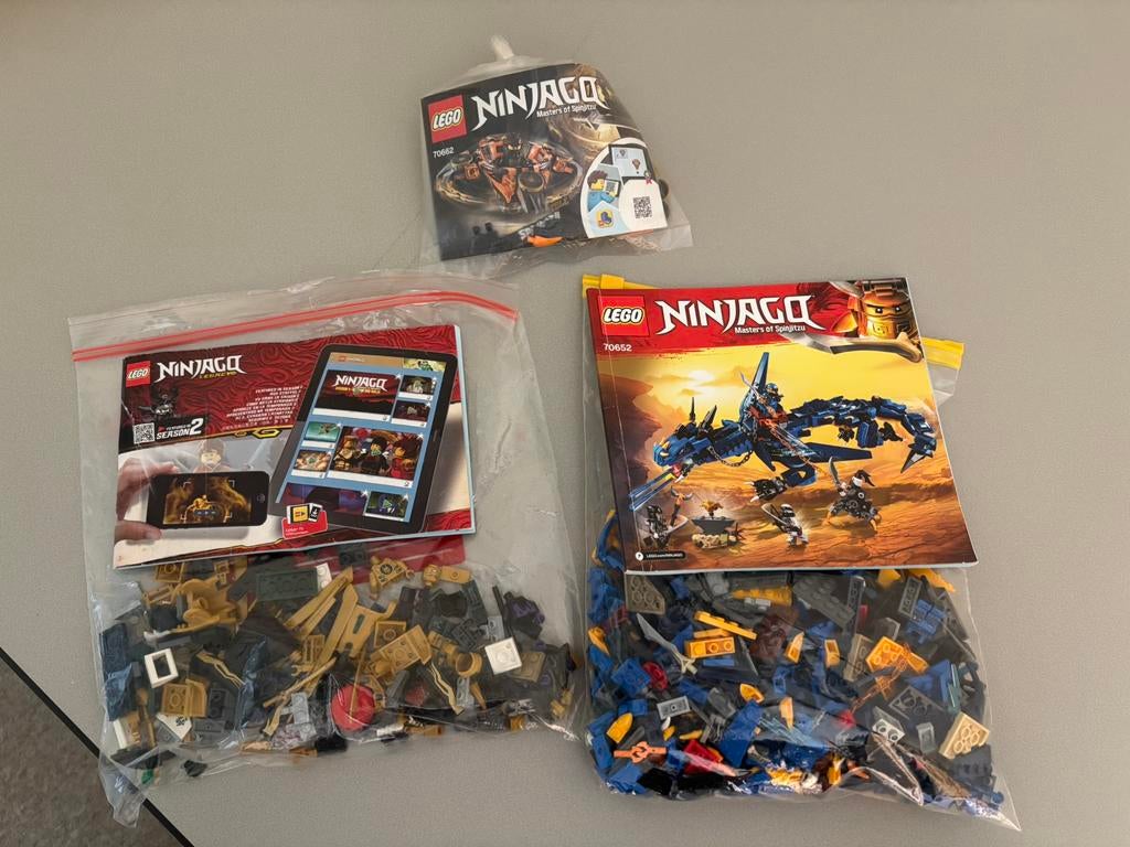 Enkele niet complete LEGO Ninjago sets 70652, 70666 en 70662, Lego, Ophalen of Verzenden, Zo goed als nieuw, Meerdere sets