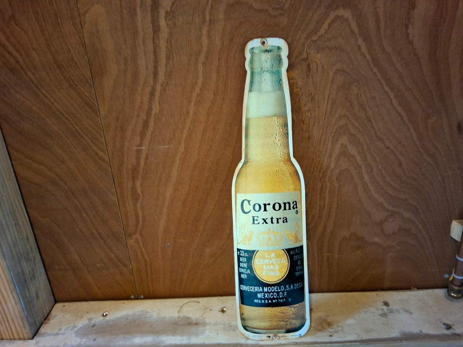 Vintage Corona Extra Reclamebord - Flesvormig, Verzenden
