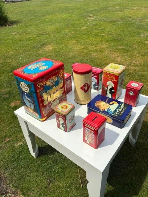 Oude blikken met reclame 10 stuks, Ophalen, Gebruikt, Overige, Verkade