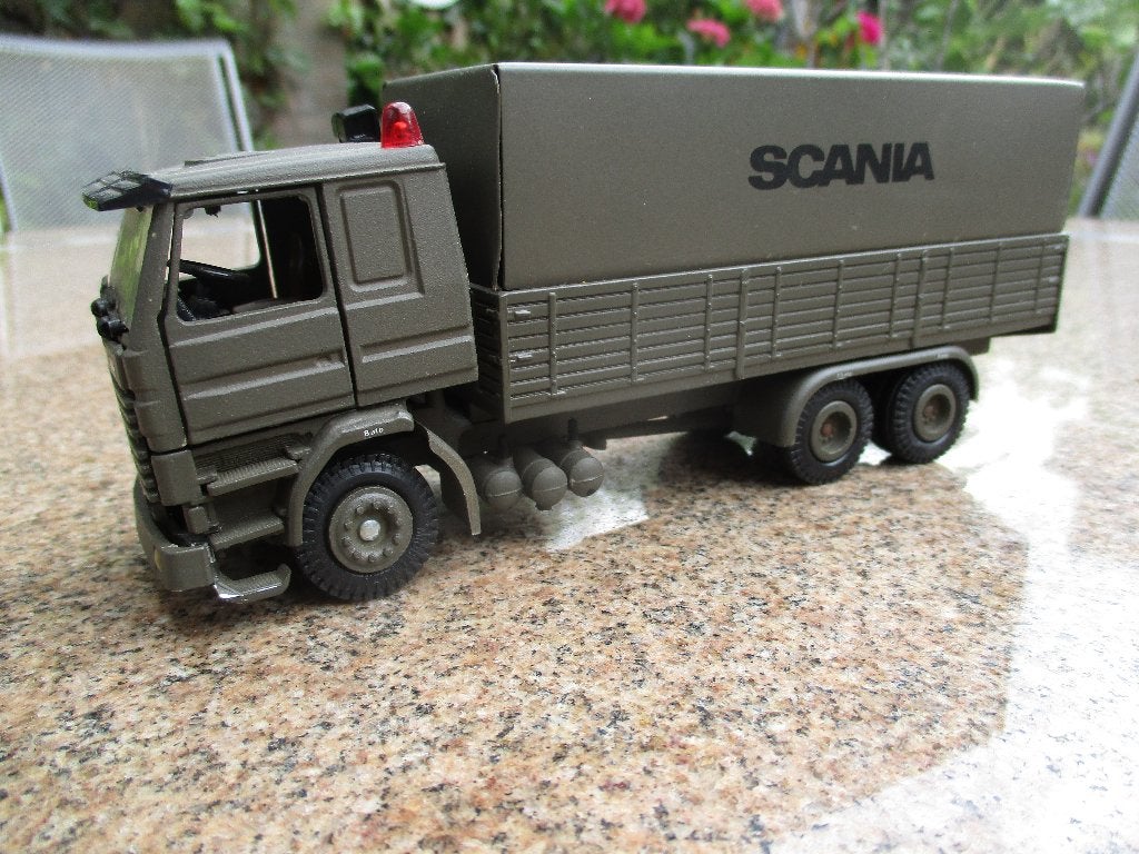 Tekno Scania 142 Militair / Leger, Verzenden, Zo goed als nieuw, Bus of Vrachtwagen, Tekno