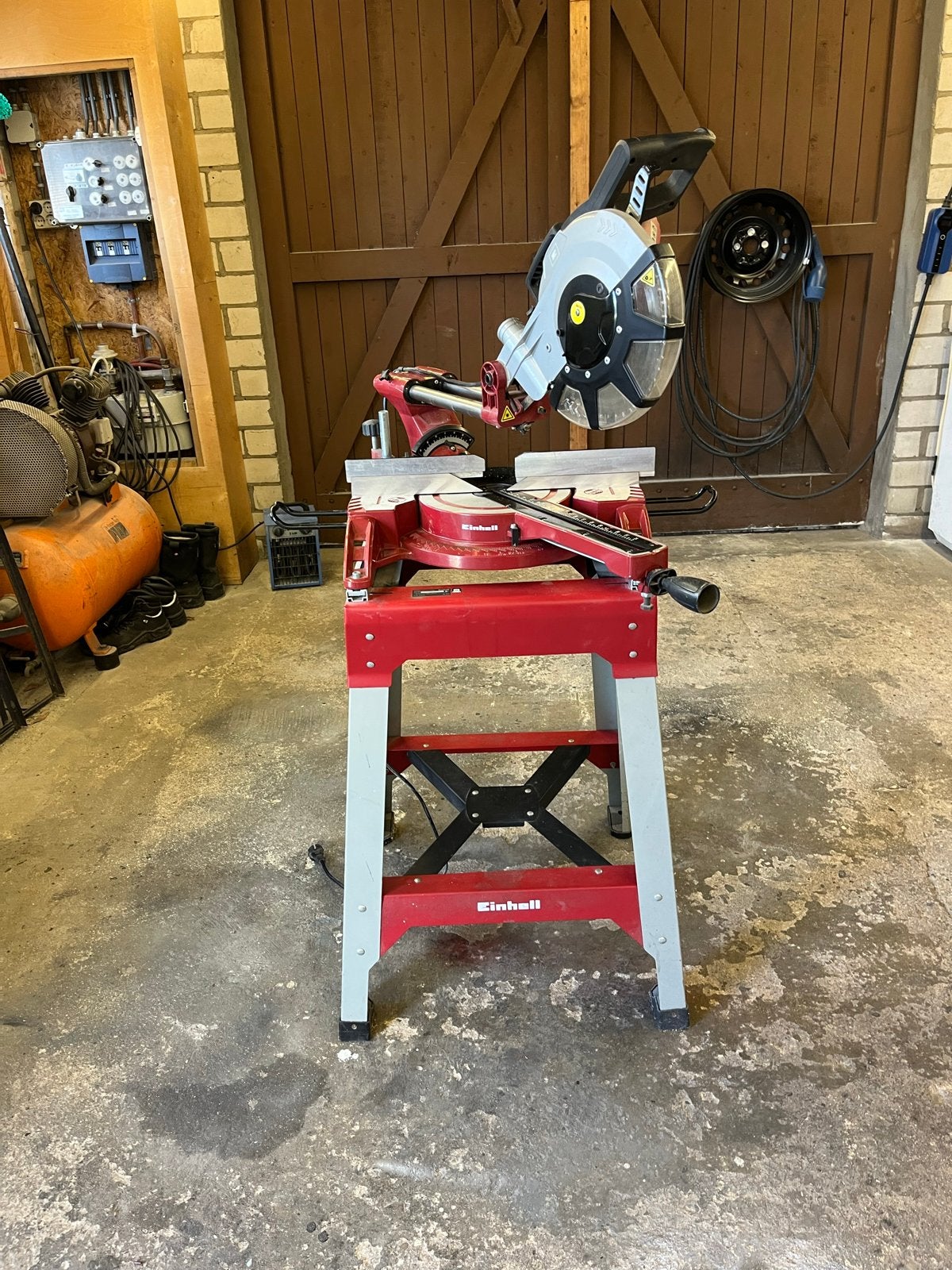Einhell TC-SM 2534 Dual Afkortzaag met onderstel, Ophalen, Gebruikt, 70 mm of meer, Afkortzaag