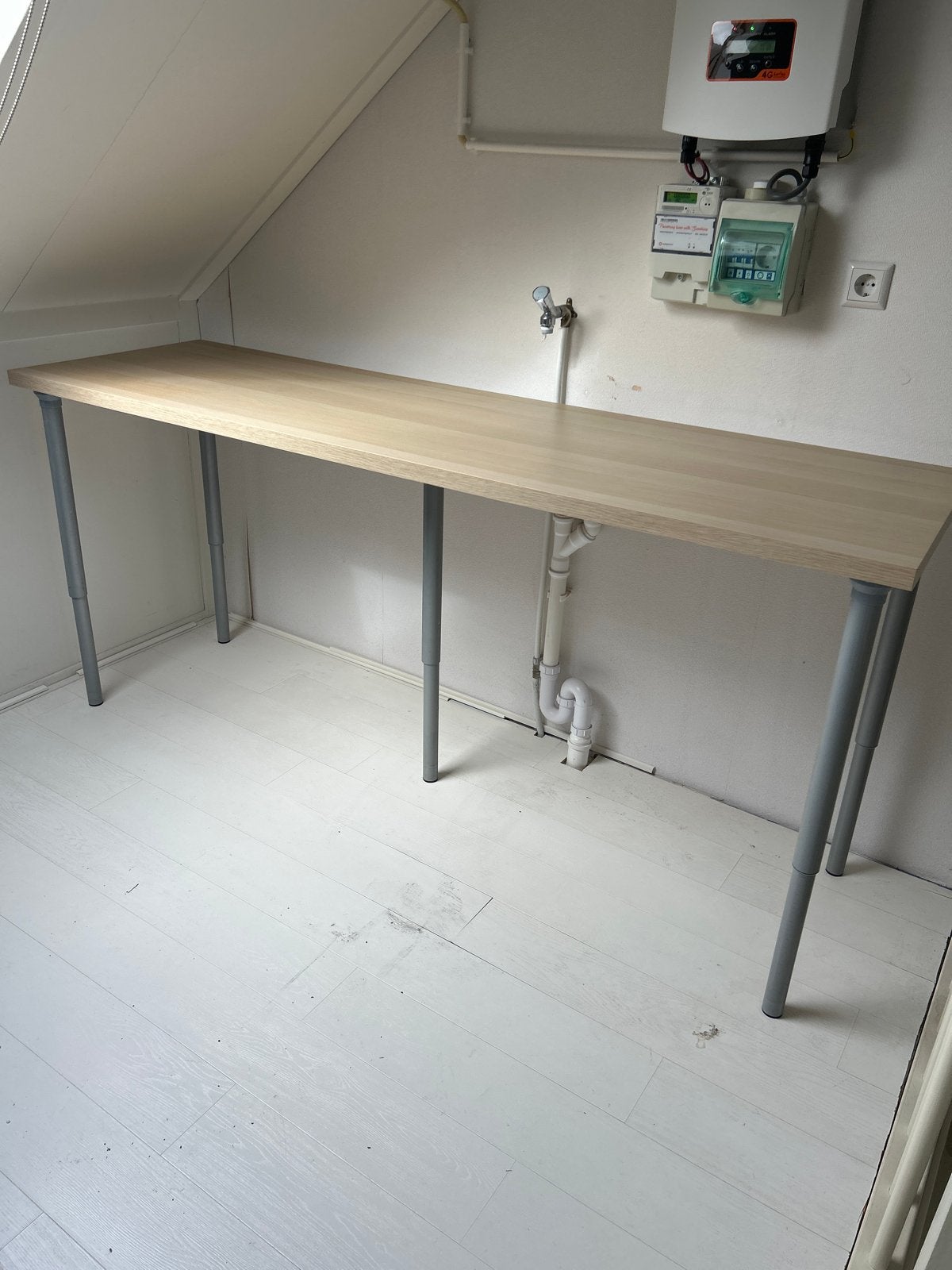 Tafelblad Lagkapten IKEA 200x60cm met verstelbare poten, Doe-het-zelf en Verbouw, Ophalen of Verzenden, Gebruikt