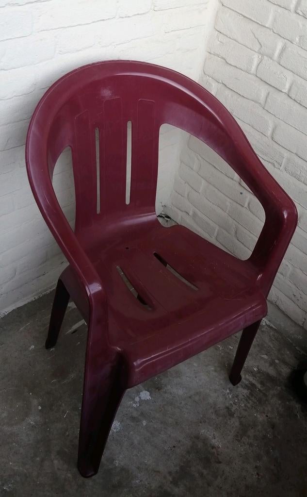 Tuinstoel bordeaux kleurig, Ophalen