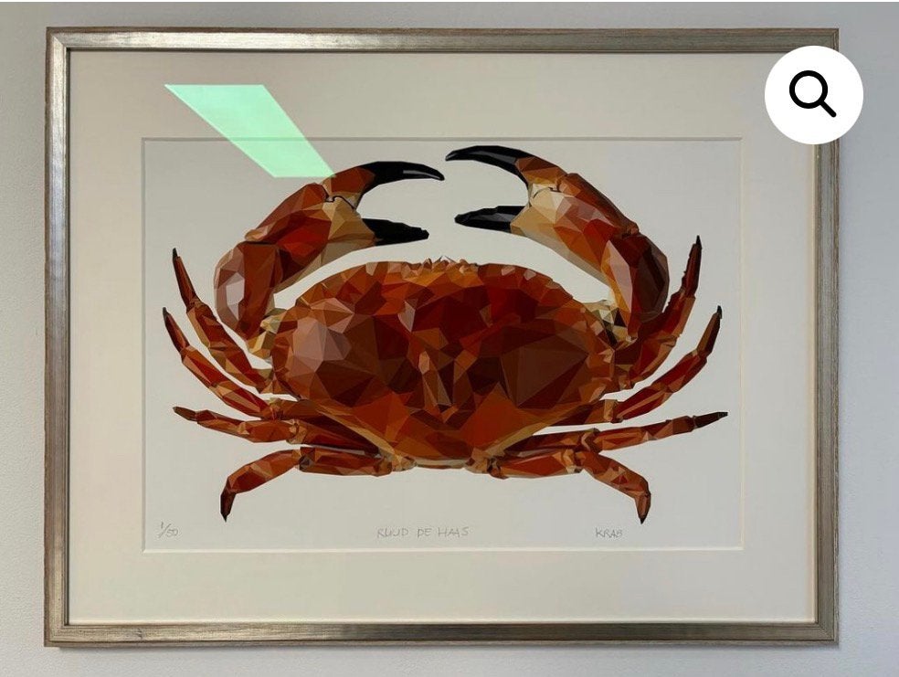 Zeefdruk van een krab - Ruud de Haas, Ophalen