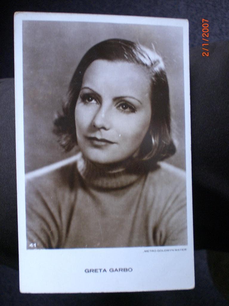 kaart Greta Garbo 8, Verzamelen, Ophalen of Verzenden, 1920 tot 1940, Ongelopen, Sterren en Beroemdheden