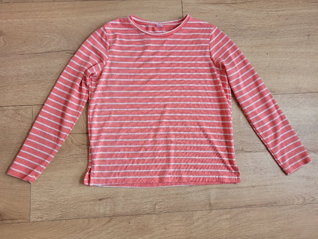 Oranje wit gestreepte top maat 158/164 ~ TH2032, Kinderen en Baby's, Kinderkleding | Maat 158, Ophalen of Verzenden, Gebruikt