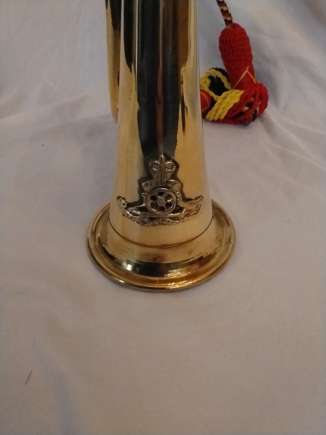 Decoratieve koperen bugel met koord, Muziek en Instrumenten, Ophalen of Verzenden, Gebruikt, Overige typen