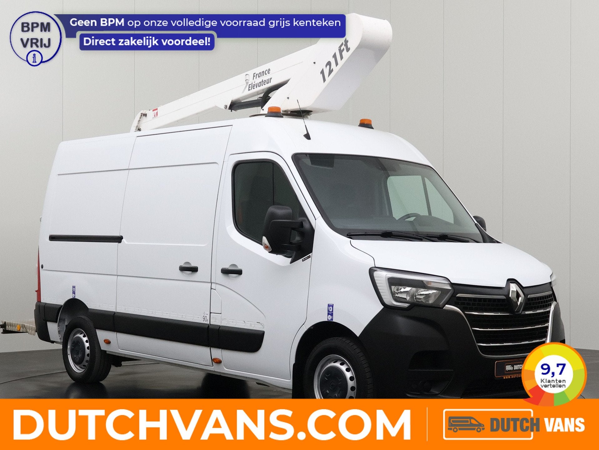 Renault Master 2.3DCI 145PK L2H2 Hoogwerker | Airco | Cruise, Gebruikt, Multifunctioneel stuurwiel, Renault, 2 stoelen