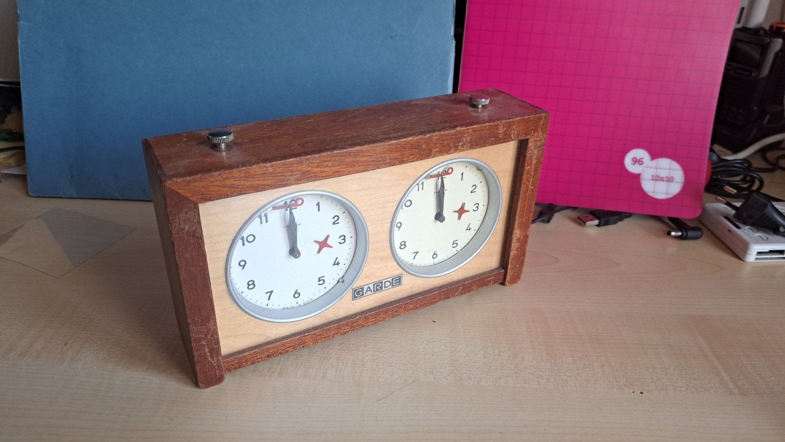 Vintage Garde schaakklok, Ophalen of Verzenden