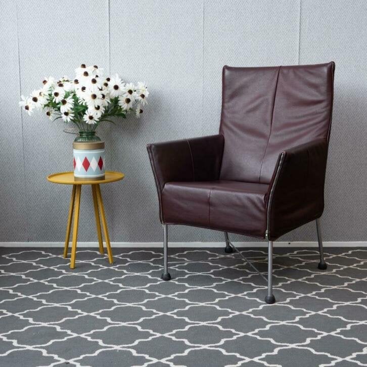 4 Showroomexemplaren! Montis Charly wijnrood - rvs frame, Niet ingevuld, Niet ingevuld, Leer, Ophalen of Verzenden