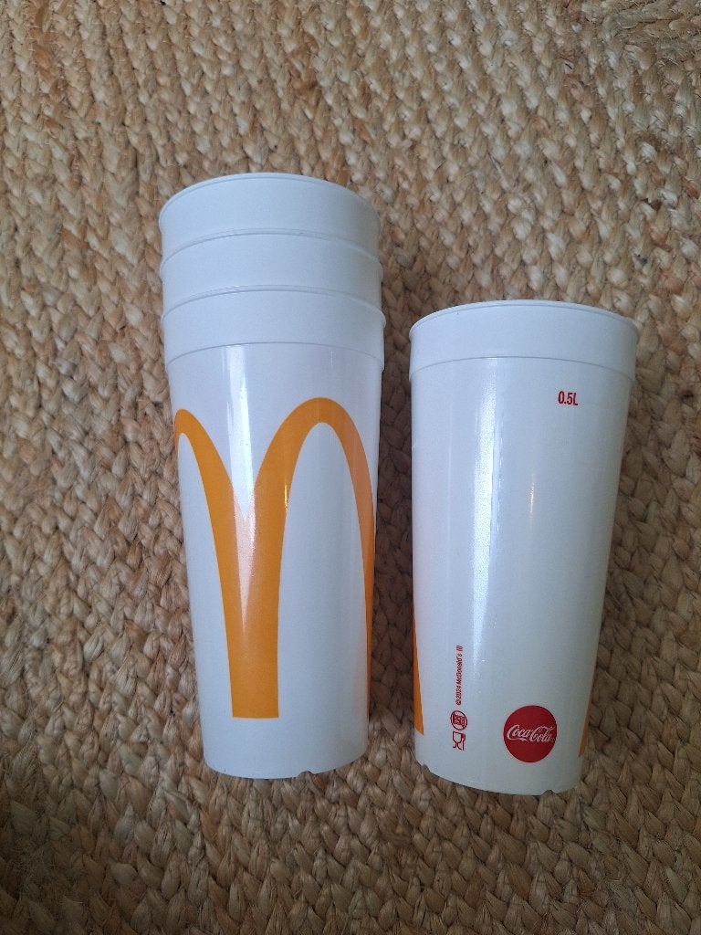 McDonald's hard plastic bekers, Kunststof, Overige merken, Overige typen, Ophalen of Verzenden