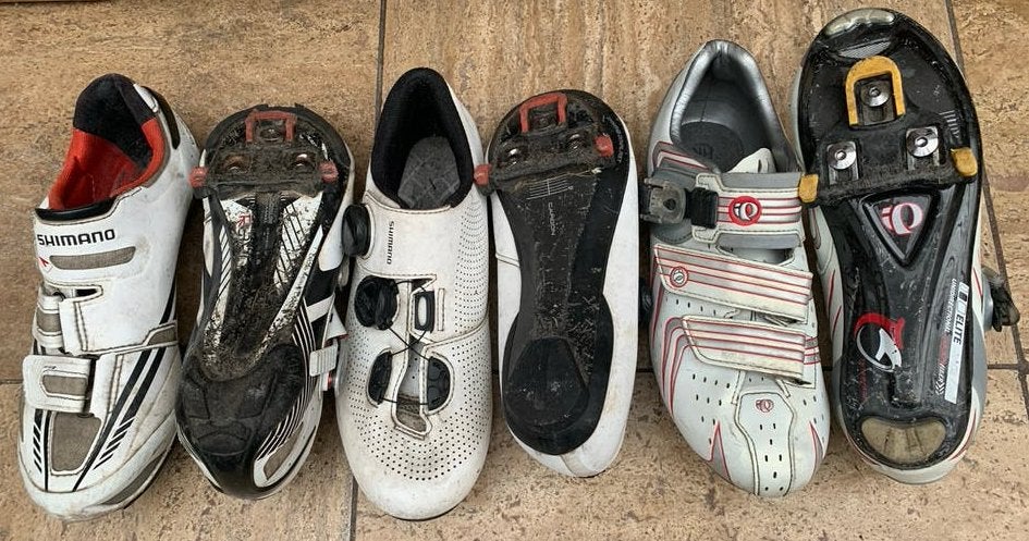 fietsschoenen - Shimano en andere merken, spd, maat 40, wit, Ophalen of Verzenden, Gebruikt, Kleding