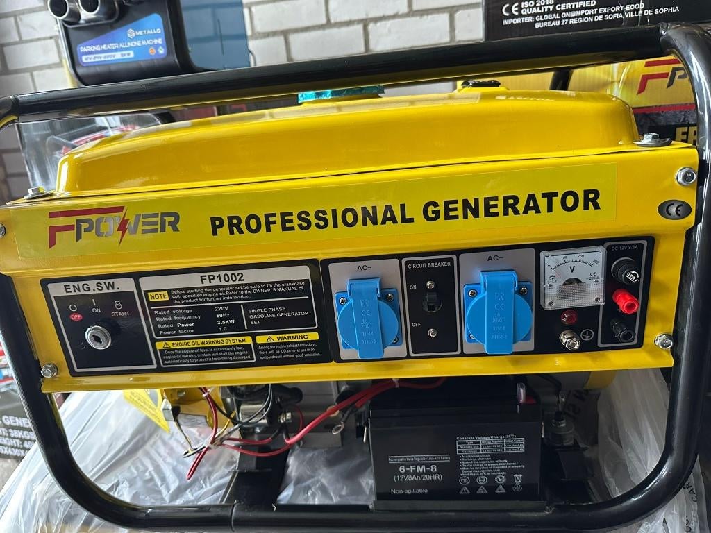 F power generator 3,5 Kw elektrisch start, Ophalen, Elektrisch startend, Benzine, Nieuw