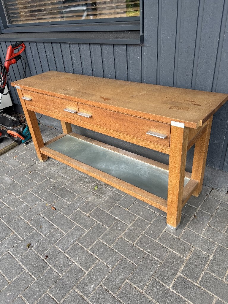 side table, Huis en Inrichting, Ophalen, Gebruikt, Eikenhout, 150 tot 200 cm