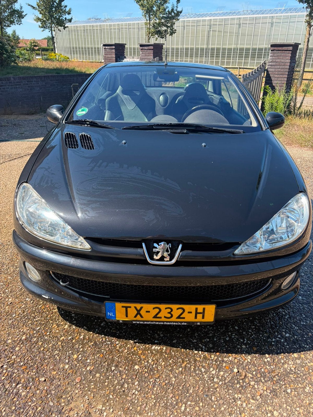 Peugeot 206 1.6 16V CC 2005 Zwart, Voorwielaandrijving, 4 cilinders, Cabriolet, 4 stoelen