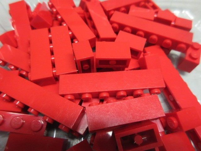 nr. 3945a, 60 rode stenen, 1 nop breed., Ophalen of Verzenden, Zo goed als nieuw, Losse stenen, Lego