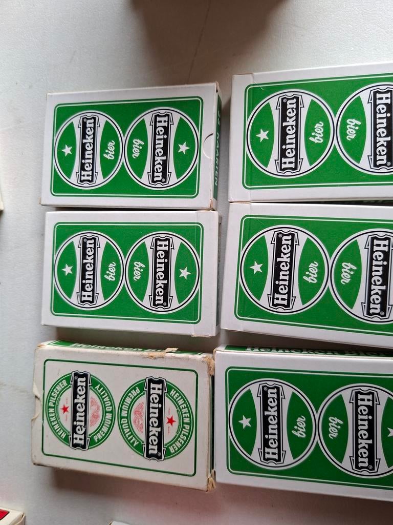 Heineken Speelkaarten - Set van 6 Decks, Vijf spelers of meer, Ophalen of Verzenden, Zo goed als nieuw, Heineken