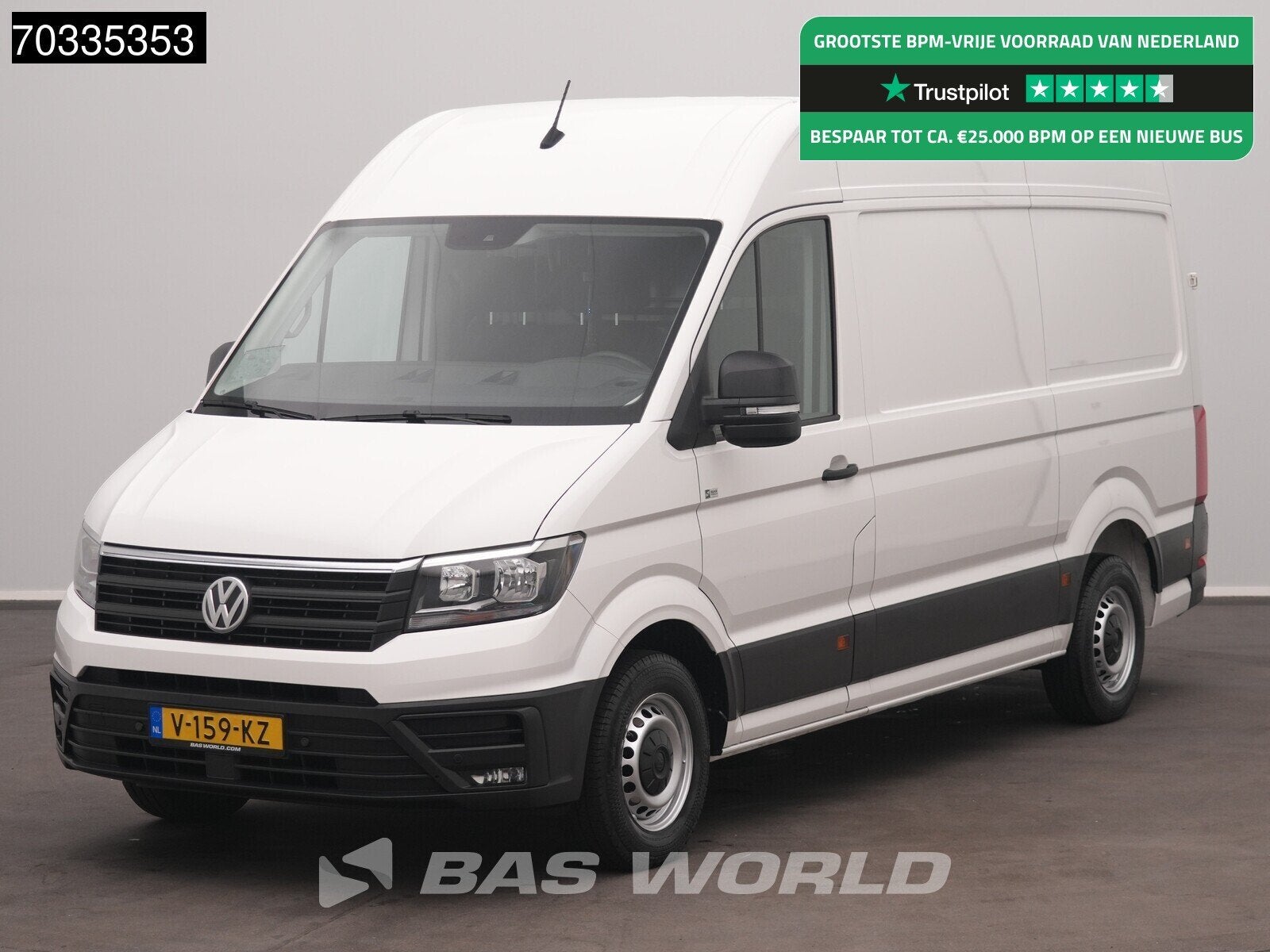 Volkswagen Crafter 102pk L3H3 Koelwagen Airco Navi Parkeerse, Stof, Gebruikt, Euro 6, 4 cilinders