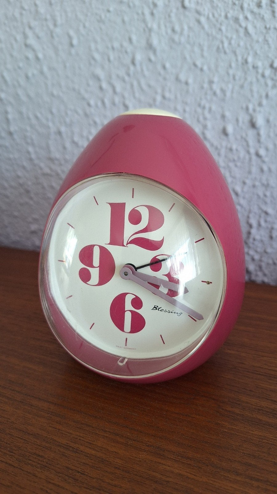 Vintage Blessing wekker West Germany roze, Antiek en Kunst, Ophalen