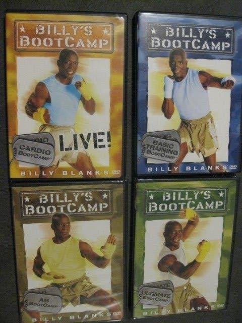 BILLY'S BOOTCAMP de ORIGINELE 4 DVD SET van/met BILLY BLANKS, Ophalen, Zo goed als nieuw