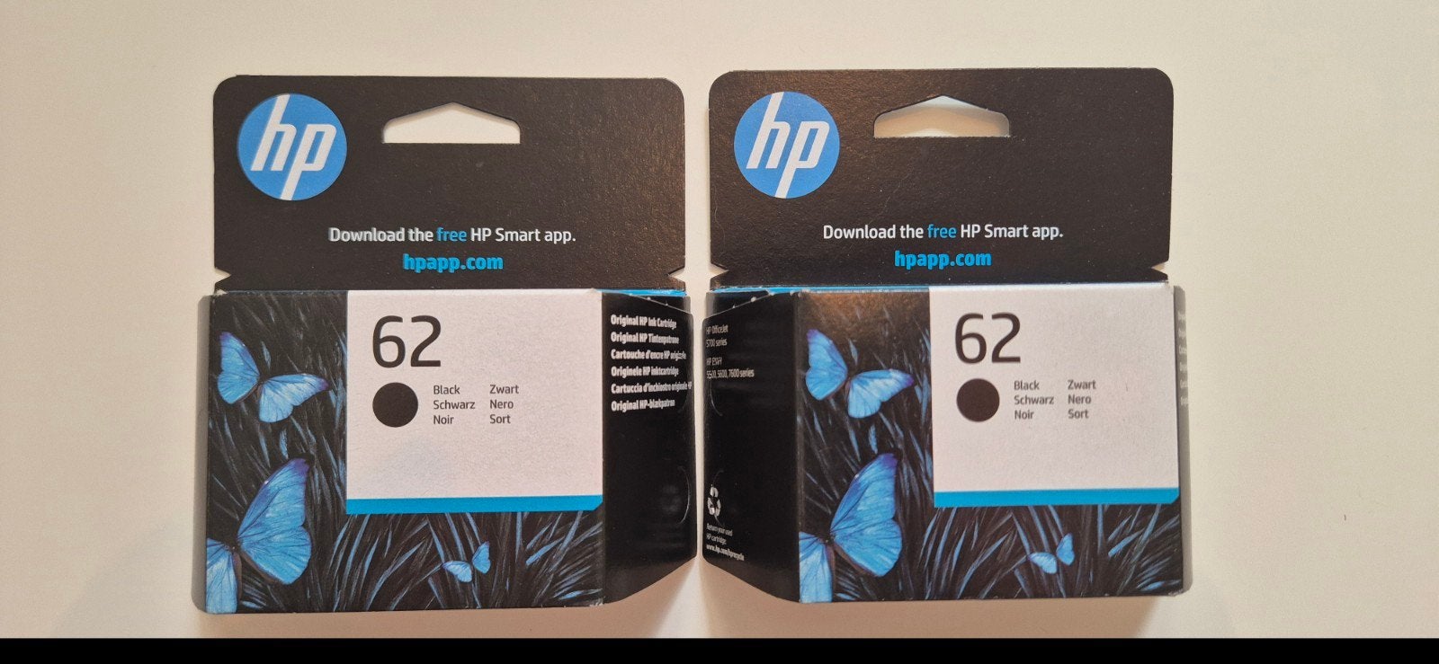 2x HP 62 Zwarte Inktcartridge - Nieuw in verpakking, Ophalen of Verzenden, Nieuw, Cartridge, HP