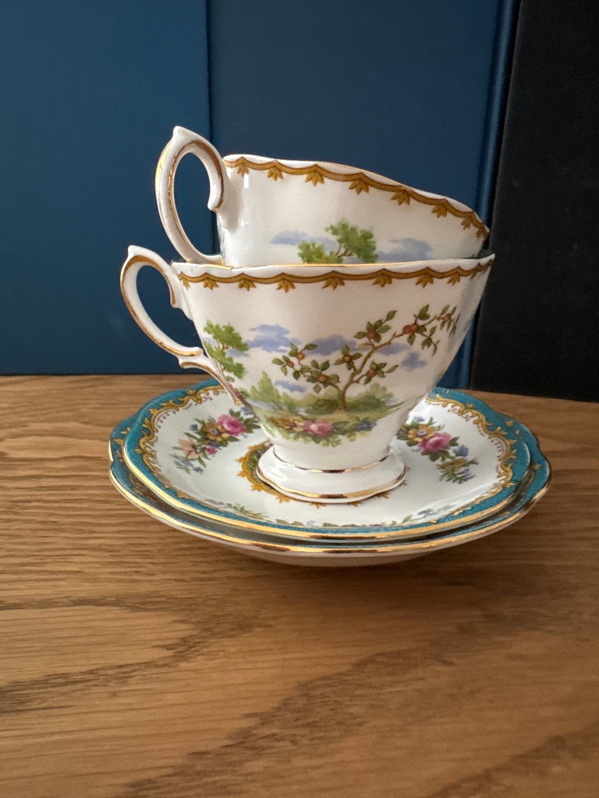 Royal Albert Chelsea Bird theekop en schotel, Antiek en Kunst, Ophalen of Verzenden