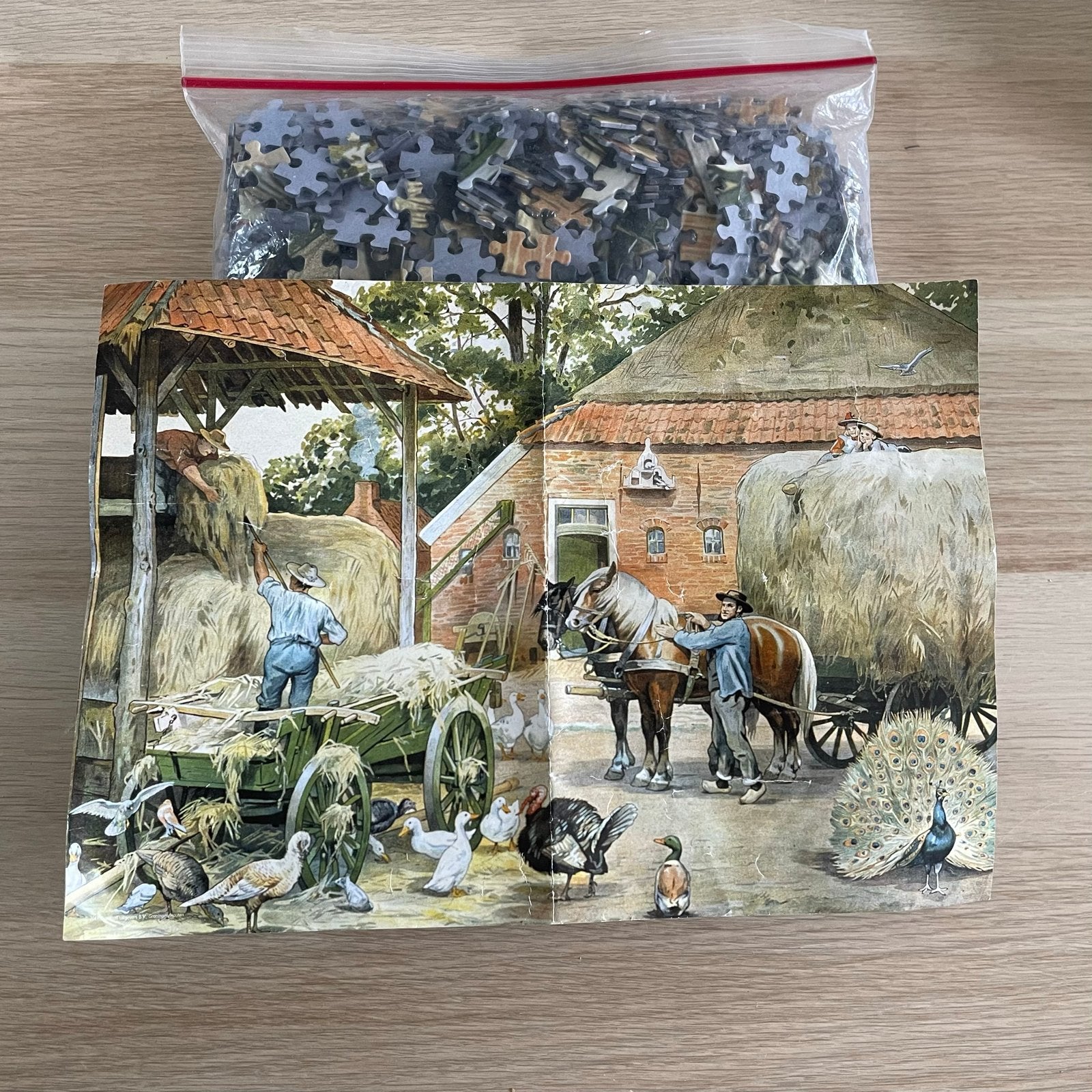 Ot en Sien en Anton Pieck Puzzels - 2 of 4 stuks - Gebruikt, Ophalen of Verzenden, Minder dan 500 stukjes, Gebruikt, Legpuzzel