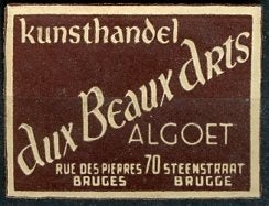 reclamelabel Algoet Steenstraat Brugge België (VK-8), Ophalen, Zo goed als nieuw