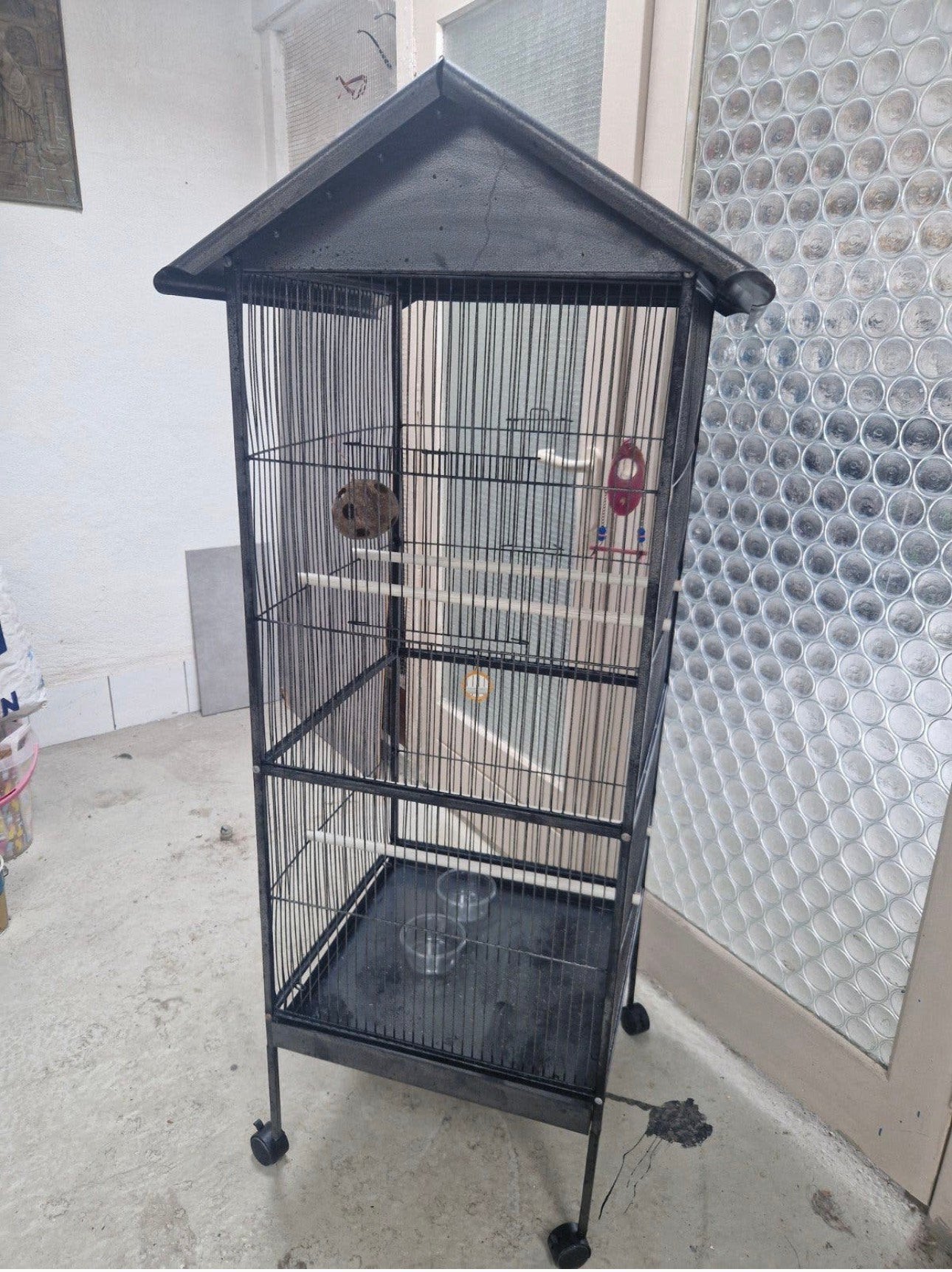 vogelkooi kooi volière vogel parkieten kanarie tropische vog, Ophalen of Verzenden, Zo goed als nieuw, Metaal, Vogelkooi