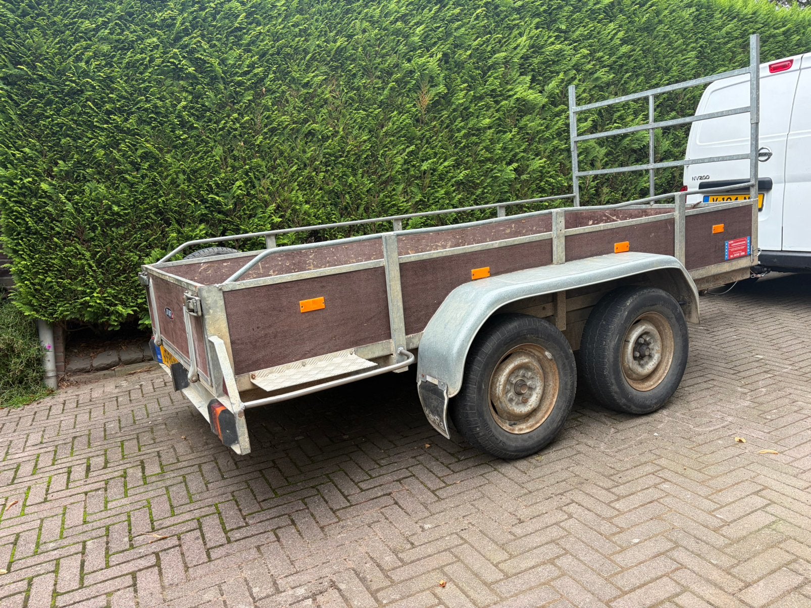Aanhangwagen geremd,   2 ton, Auto diversen, Aanhangers en Bagagewagens, Ophalen of Verzenden, Gebruikt