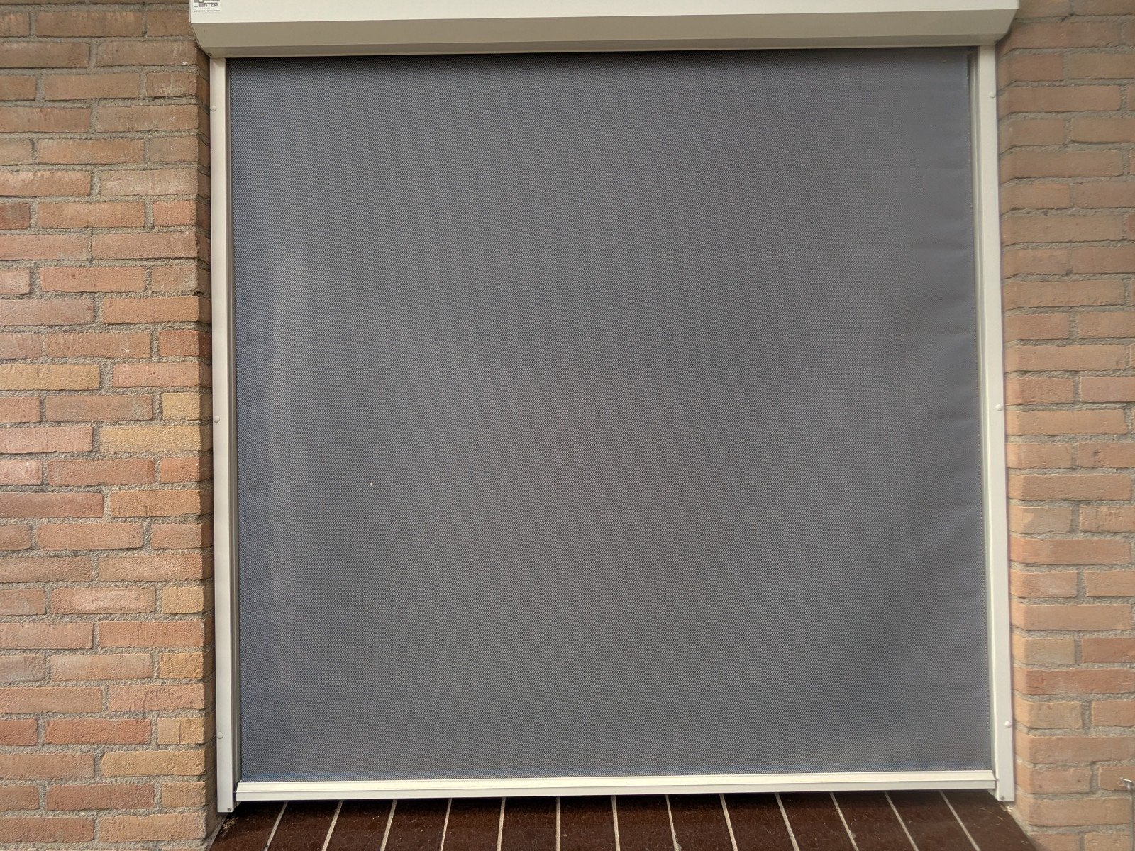 2  maal buitenzonwering screen grijsblauw, Ophalen of Verzenden, Gebruikt, Screen