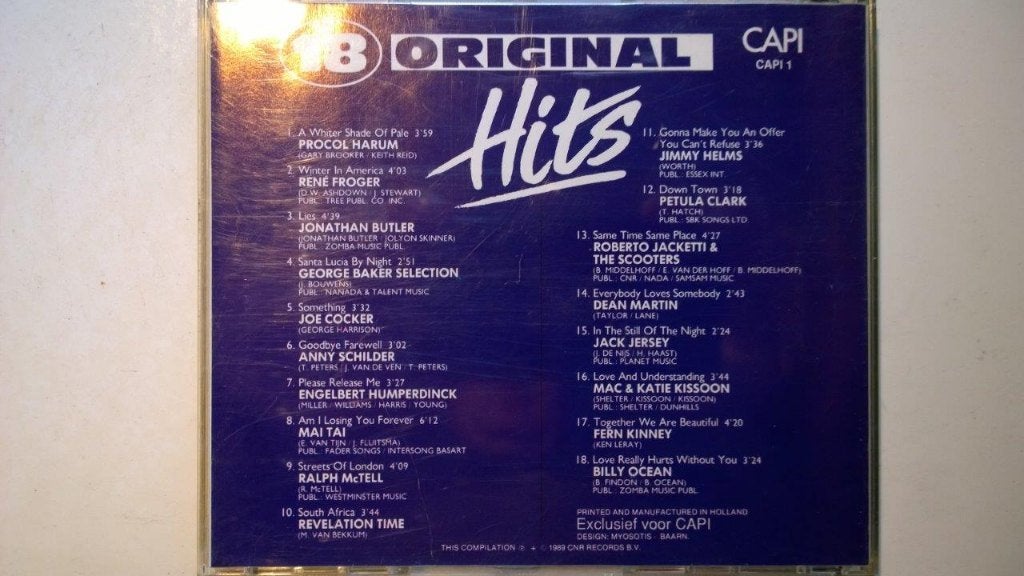 18 Original Hits, Ophalen of Verzenden, Zo goed als nieuw, Pop, Album