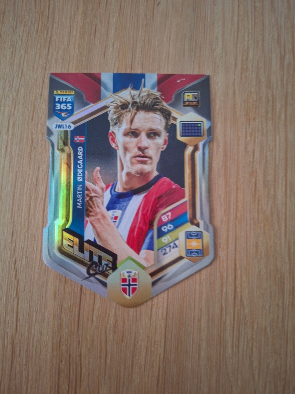 Panini FIFA 365 Elite Club Martin Ødegaard JWL16, Ophalen of Verzenden, Zo goed als nieuw, Buitenlandse clubs, Spelerskaart