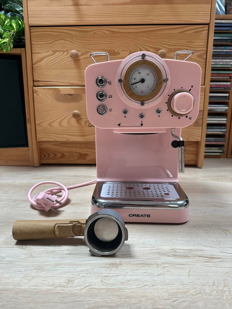 Create MATT RETRO - Express-koffiezetapparaat roze, Ophalen of Verzenden, Zo goed als nieuw, Overige