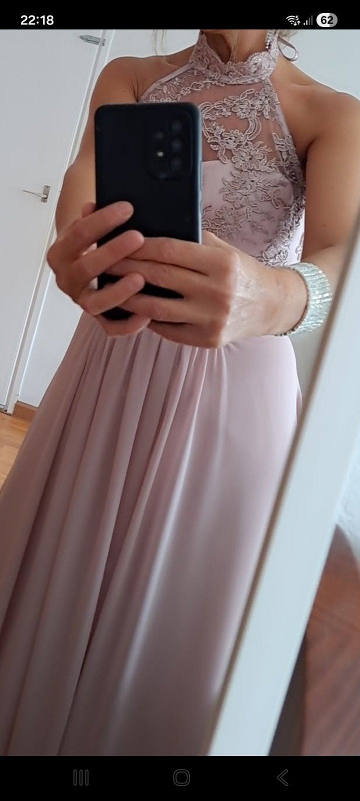 Prachtige Roze Galajurk met Kant - Maat S, Galajurk, Ophalen of Verzenden, Zo goed als nieuw, Roze