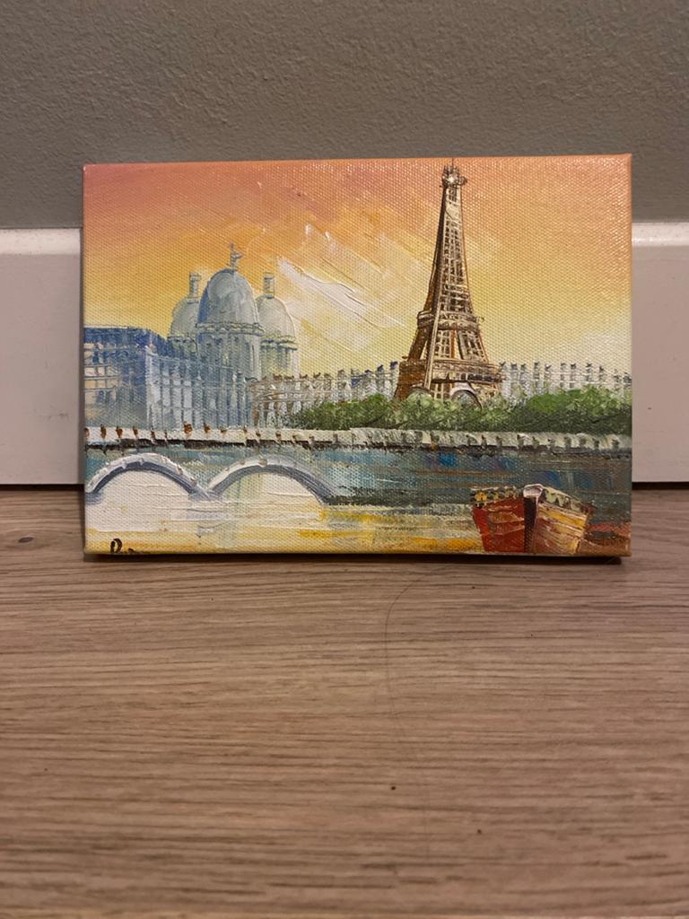 Schilderij Parijs Eiffeltoren, Ophalen of Verzenden