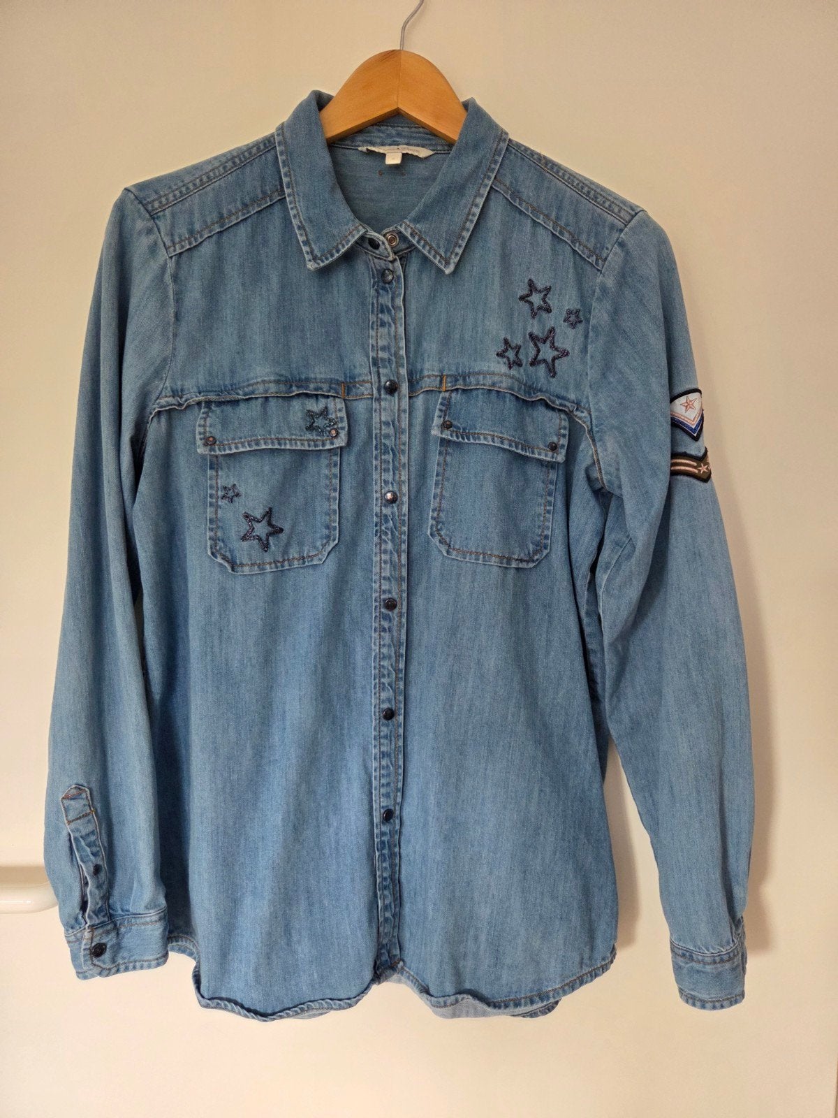 Tom Tailor Denim Blouse maat M, Kleding | Dames, Blouses en Tunieken, Zo goed als nieuw, Maat 42/44 (L), Blauw, Ophalen of Verzenden