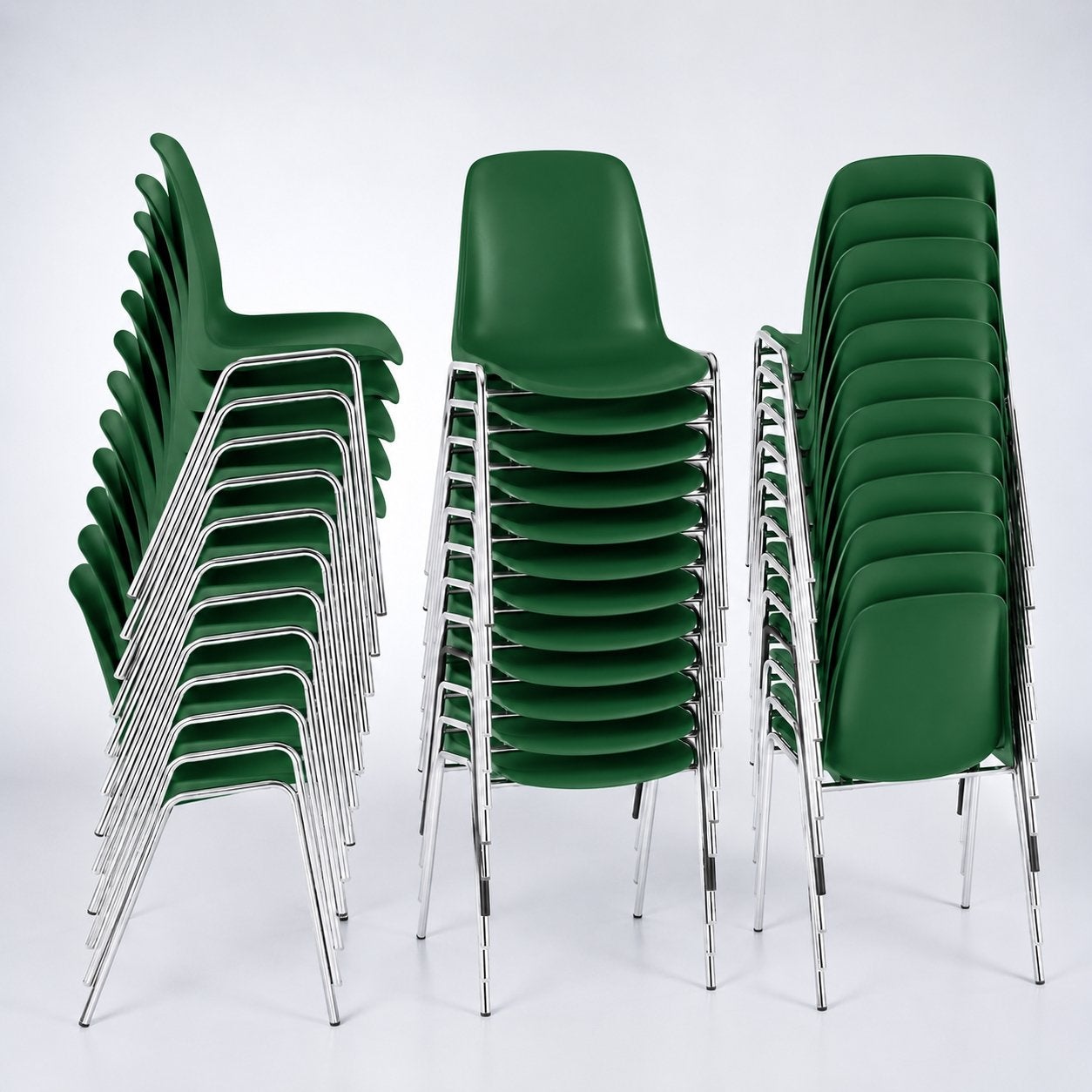 Nieuwe stapelstoelen groen kuipstoelen kantinestoelen nieuw, Huis en Inrichting, Ophalen of Verzenden, Nieuw, Kunststof, Vijf, Zes of meer stoelen