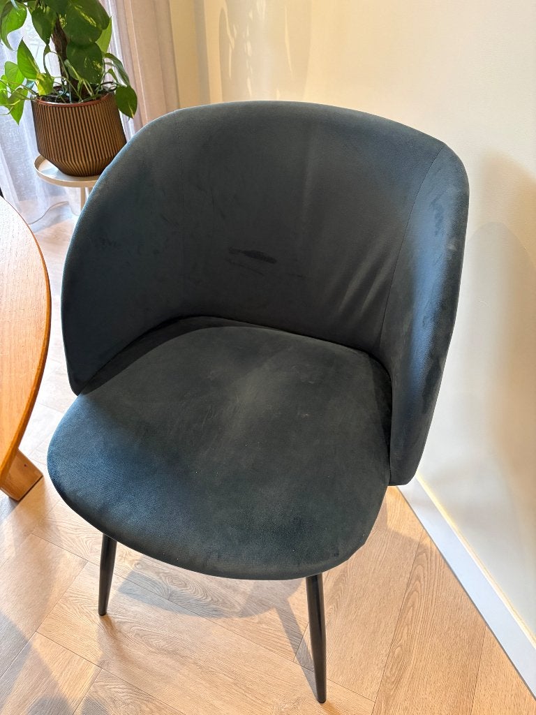 Set van 4 eetkamerstoelen, Ophalen, Gebruikt, Blauw, Vier