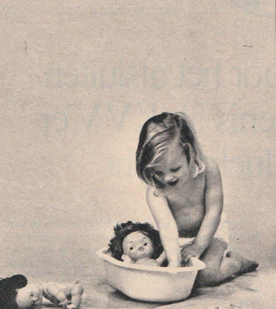 retro reclame 1966 Erres AW42 wasmachine meisje poppen, Verzamelen, Retro, Verzenden, Overige typen